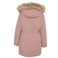 GX544: Pink Faux Fur Trim Parka Coat  (5-6 Years)